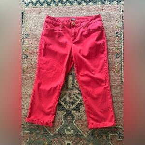 New Directions Vibrant Pink Cropped Jeans